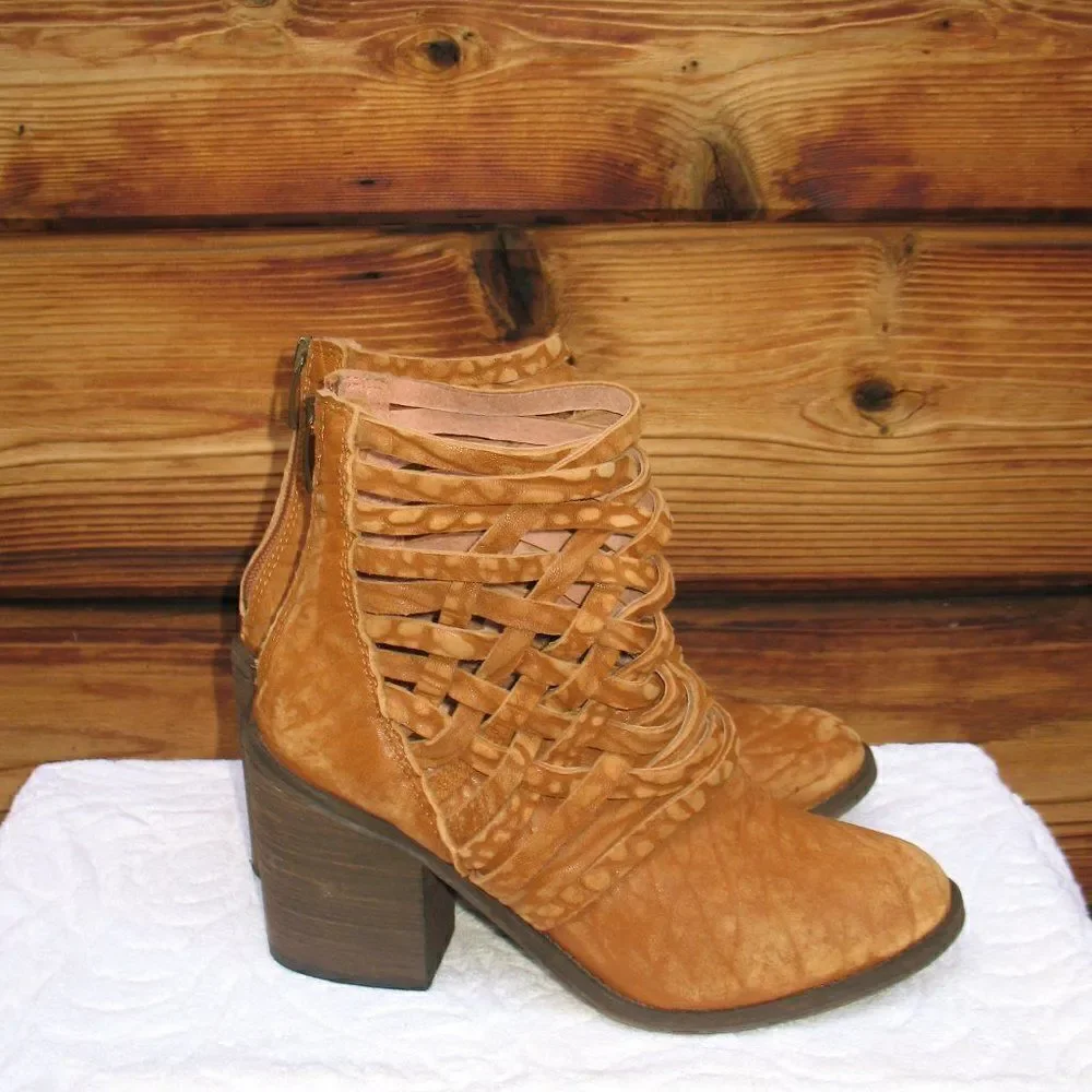 Free People Brown Suede  Ankle Boots
